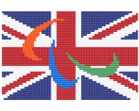 (image for) xst Great Britain, flag, paraolympics, cross stitch pattern