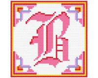 (image for) Alphabet Old English "B" cross stitch