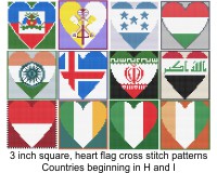 Heart flags, countries that begin with the letters H and I (image for) Heart flags, countries that begin with the letters H and I