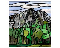 (image for) Yosemite falls 1 (stained glass pattern)