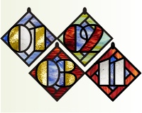 (image for) Number ornaments (diamond) years 01, 02, 03, and 11