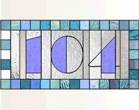 104 House numbers transom (image for) 104 House numbers transom