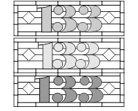 (image for) 133 house transom (3 different spacings for the numbers)