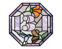 (image for) 134 Octagonal with border 1 (and hummingbirds)