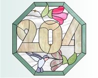 (image for) 204 octagonal house numbers stained glass pattern