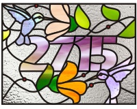 (image for) 2715 house numbers with hummingbirds