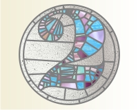 (image for) 2 mosaic round stepping stone