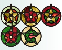 (image for) 4 inch round ornaments A - E 2