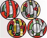 (image for) 4 super simple "JOY" rounds (for stained glass)