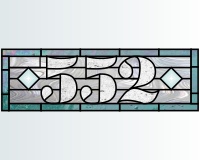 (image for) 552 transom (pattern for house numbers)