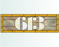 (image for) 613 house number transom b
