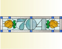 (image for) 704 house numbers stained glass pattern