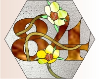 (image for) 84 hexagon and buttercups