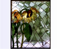 (image for) Center panel to sunflower windows