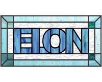 (image for) ELON (high school name) stained glass pattern