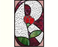 (image for) Letter R -1 (with a rose)