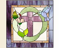 (image for) CROSS - MLH memorial cross v1 Stained glass pattern