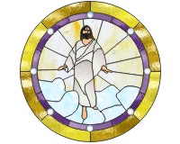 (image for) Station XVI of the cross - Christ ascended stained glass