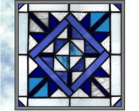 (image for) Sue's quilt block-glass