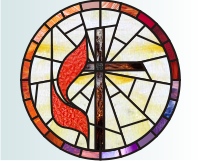 (image for) CROSS - United Methodist flaming cross radial border