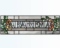 Abarema 6 (transom pattern with flowers) (image for) Abarema 6 (transom pattern with flowers)