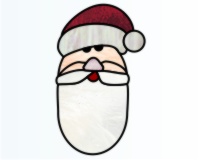 (image for) Abstract santa suncatcher