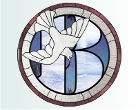 (image for) Alphabet Dove B 1 (round stained glass pattern)