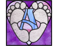 Alphabet baby feet "A" 1 (image for) Alphabet baby feet "A" 1