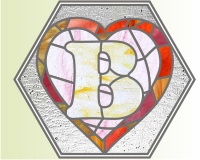 (image for) Alphabet broken hearts "B"