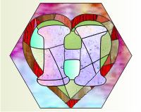 Alphabet broken hearts "H" (image for) Alphabet broken hearts "H"