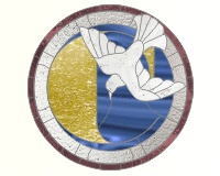 (image for) Alphabet Dove C 1 (round stained glass pattern)