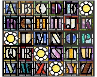 Alphabet easy A - Z inchies (with daisies) layout (image for) Alphabet easy A - Z inchies (with daisies) layout