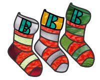 (image for) Alphabet stocking suncatcher letter B