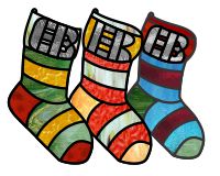 (image for) alphabet stocking suncatcher (initials) EB