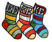 (image for) alphabet stocking suncatcher (initials) KB