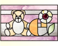 (image for) Alphabet teddy bear E 1 (and flower)