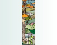 (image for) Fall (autumn) (center right panel offour seasons beams birds)