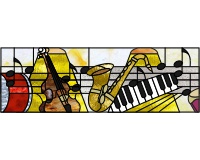 Bar Music transom 11.5 x 35.5 (image for) Bar Music transom 11.5 x 35.5