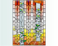 (image for) Bargello flowers vines (13 x 18)