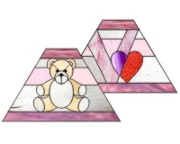 (image for) Bear lamp with letter V and a heart