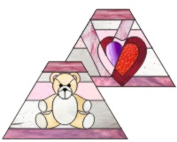 (image for) Bear lamp with letter V and heart (v2)