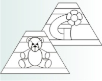 (image for) Bear lamp prairie 4 panel letter G