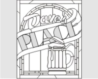 (image for) Beer mug and name Dave's Place