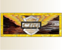 (image for) Biker logo CBG (stained glass pattern)