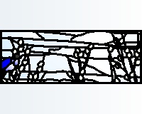 (image for) Bird sky tree transom pattern