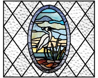 (image for) Blue heron diamonds no border