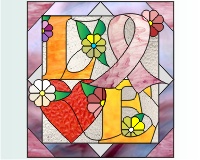 Breast cancer LOVE ribbon (image for) Breast cancer LOVE ribbon