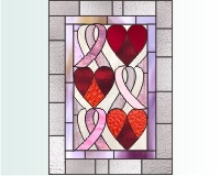 Breast cancer hearts and squares (image for) Breast cancer hearts and squares