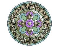 Buddhist mandala (tibetan) 23 x 23 (image for) Buddhist mandala (tibetan) 23 x 23