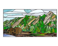 Buffalo flatirons trees (and water and flowers) (image for) Buffalo flatirons trees (and water and flowers)